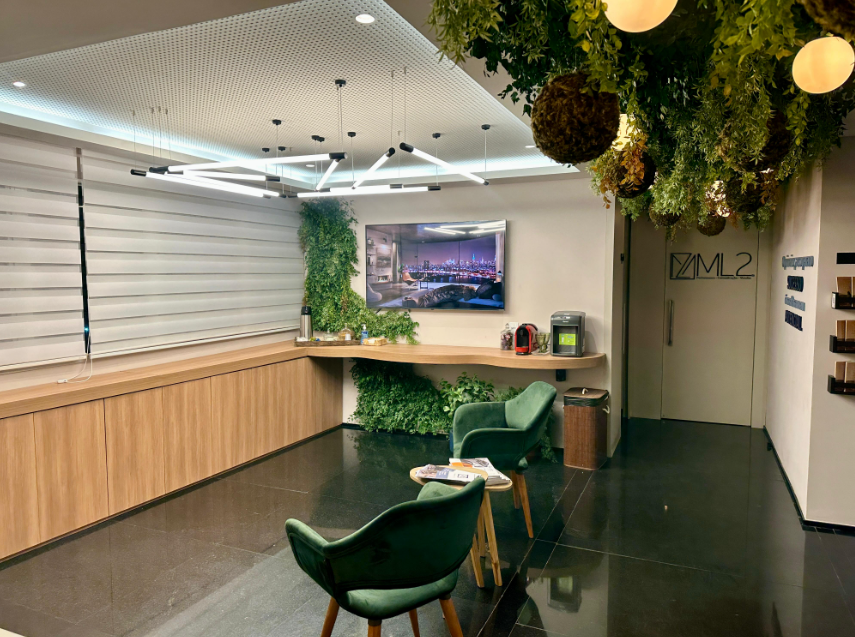 Recepção e lounge de acolhimento dos participantes